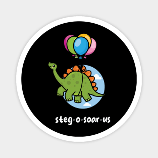 Steg-o-sour-us dinosaur (on dark colors) Magnet